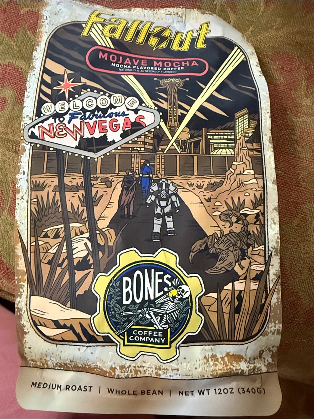 New Fallout Mojave Mocha Medium Roast Coffee Beans 12 oz. Bag tastes great